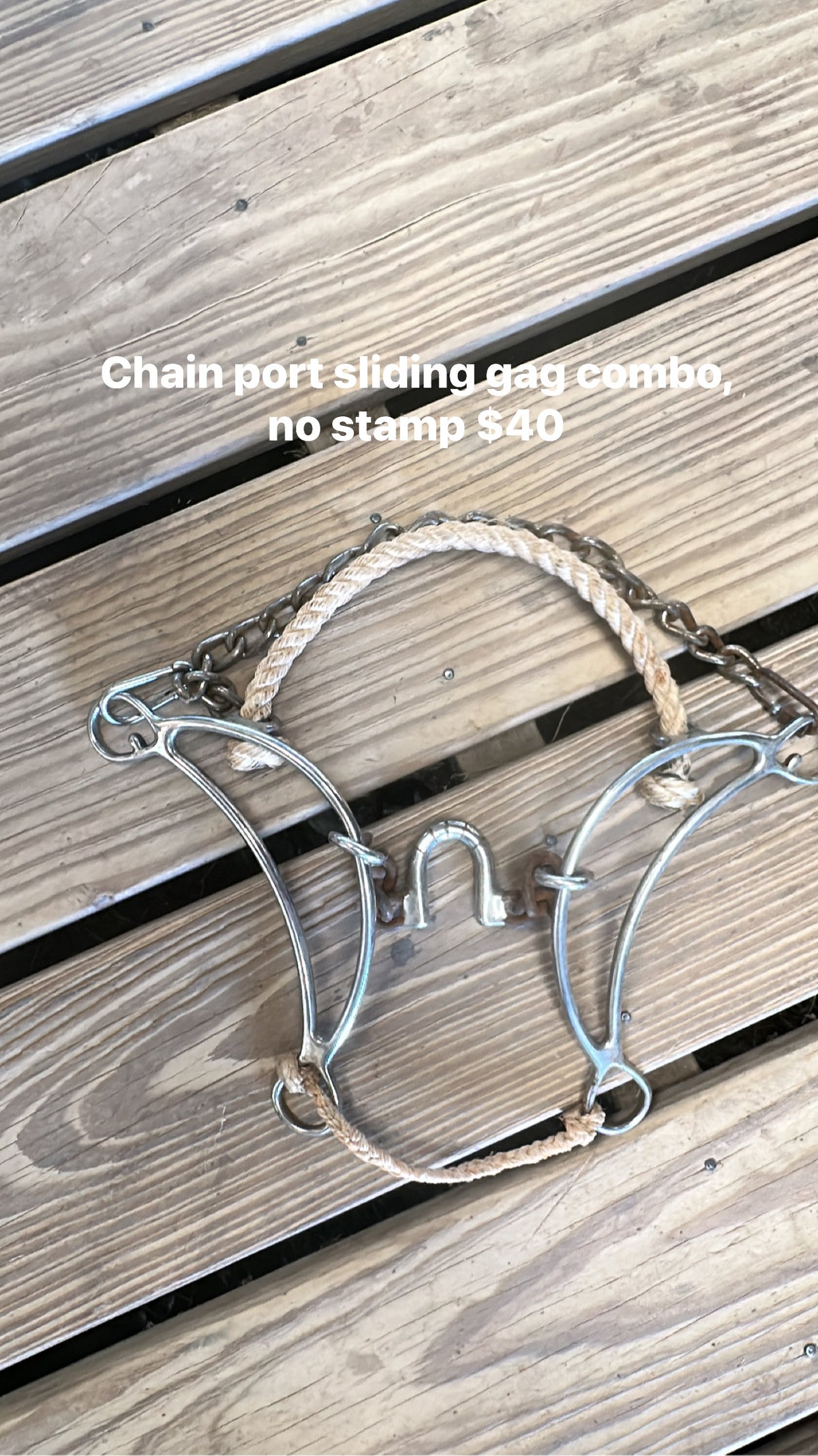 Chain Port Sliding Gag Combo Bit